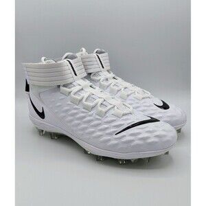 Nike Force Savage Pro 2 Mid Football Cleats White Black AH4000-100 Men Size 11.5